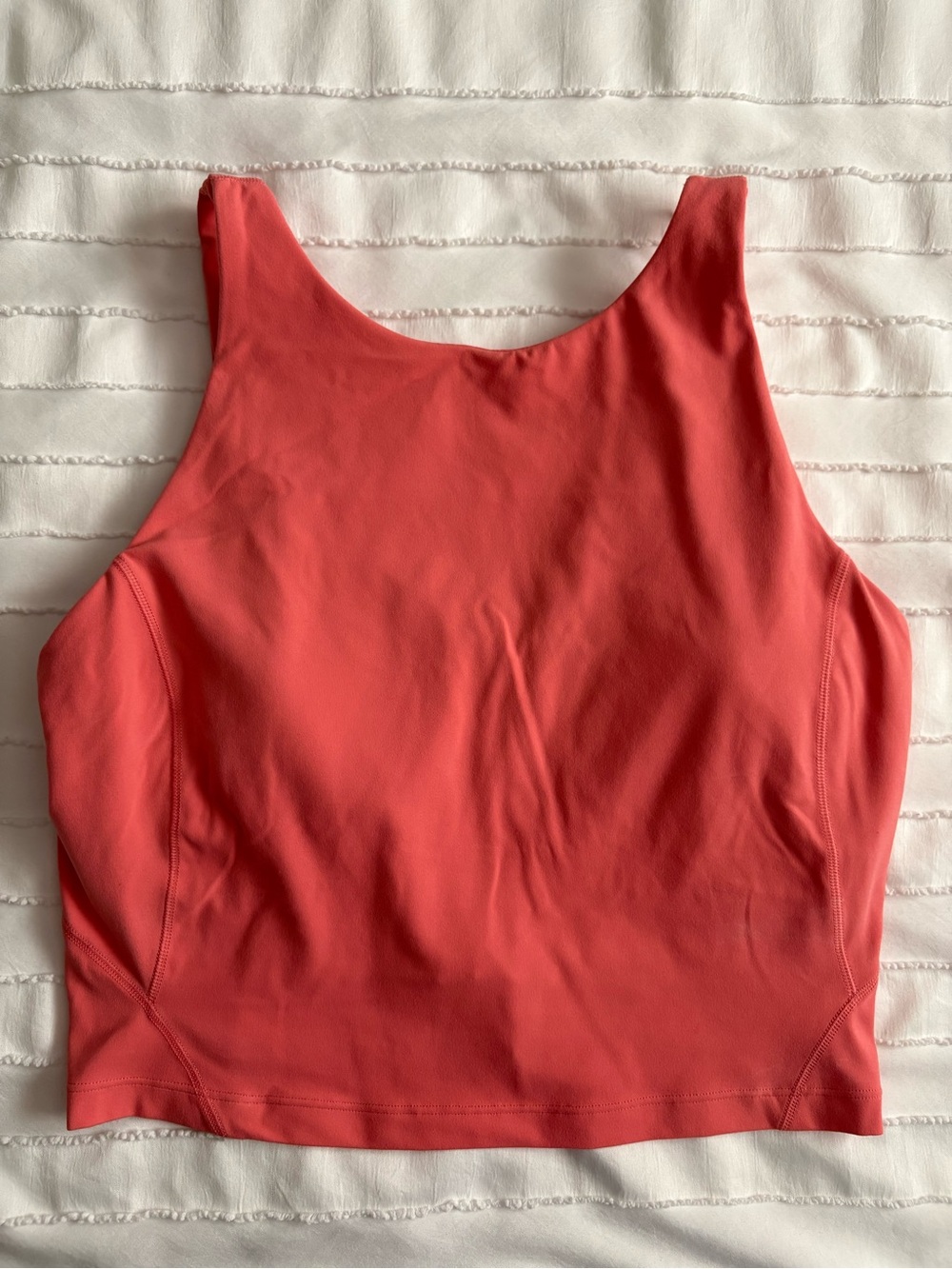 Lululemon Women's Coral Crop Top - Sleek Scoop Neck